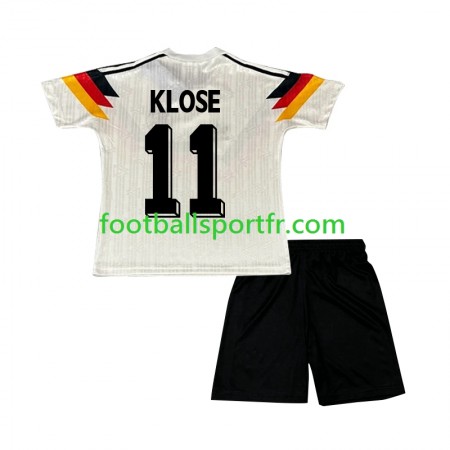 Tenue Allemagne Klose 11 Retro Enfant Domicile 1990 Maillot de Foot